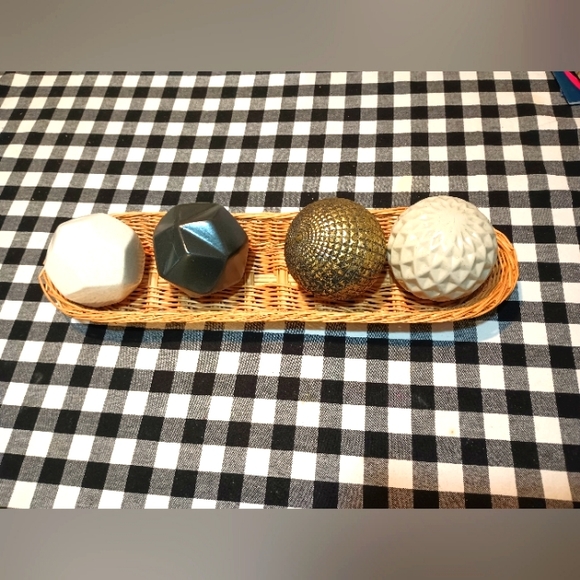 Decor Boho Ceramic Sphere Balls Set. - Picture 1 of 8